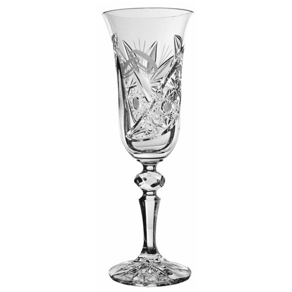 Liliom * Ólomkristály Pezsgős pohár esküvőre 150 ml (LGyű11620)