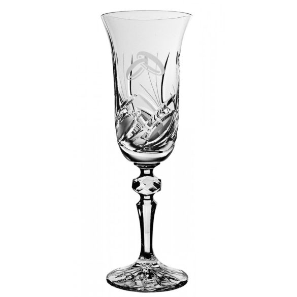 Viola * Ólomkristály Pezsgős pohár esküvőre 150 ml (LGyű11920)