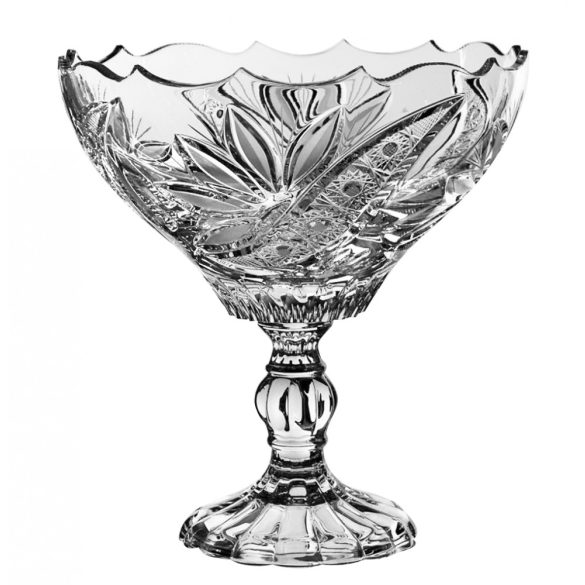Liliom * Ólomkristály Gyümölcsös tál talppal 21,7 cm (16517)