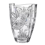 Liliom * Kristály Hordó váza 23 cm (Smi17567)