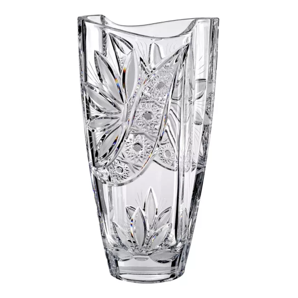 Liliom * Kristály Hordó váza 28 cm (Smi17568)