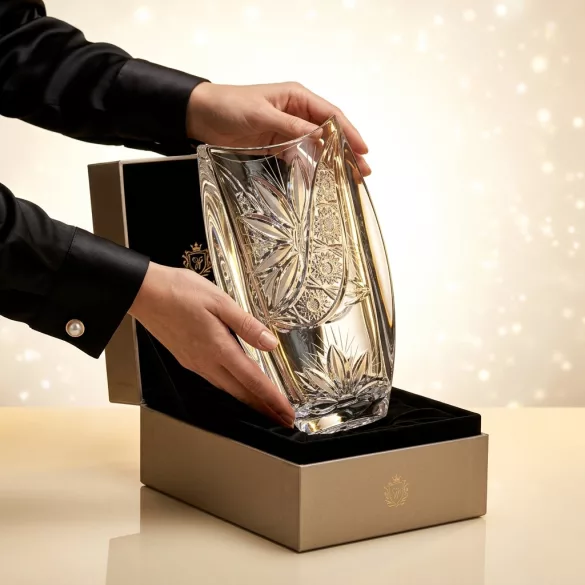 Liliom * Kristály Váza H 30,5 cm (Orb17588)