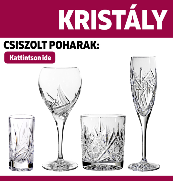Kristály pohár kollekció