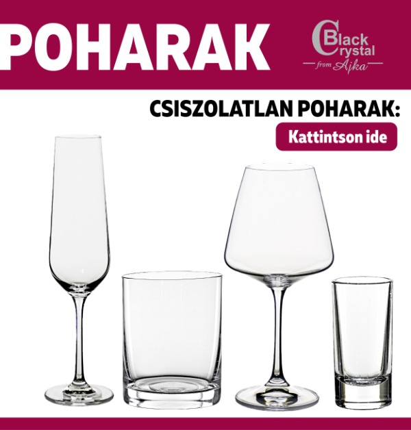 Kristály pohár kollekció