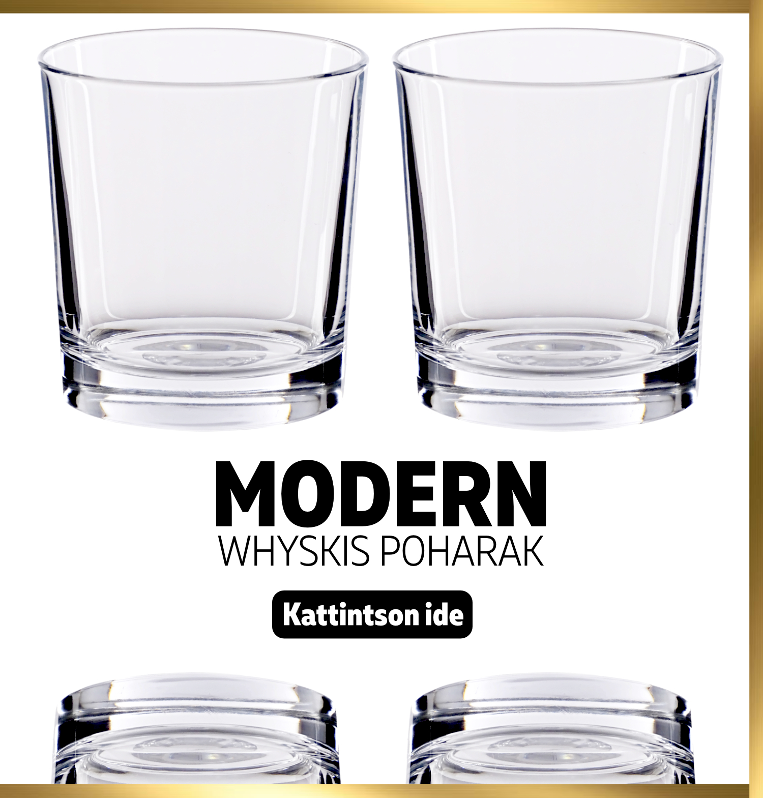 Modern kristály whiskys pohár