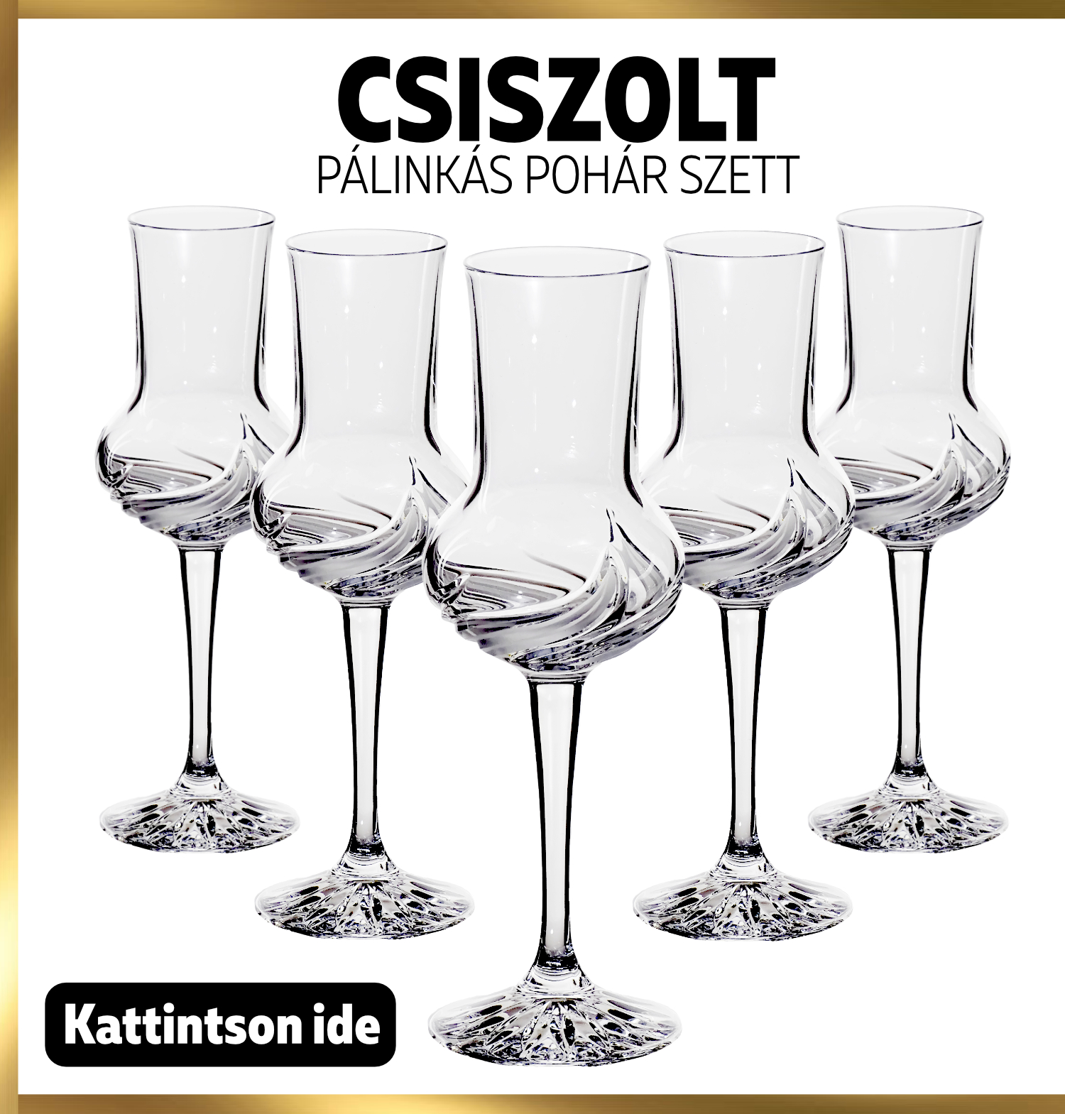 Pálinkás pohár készlet