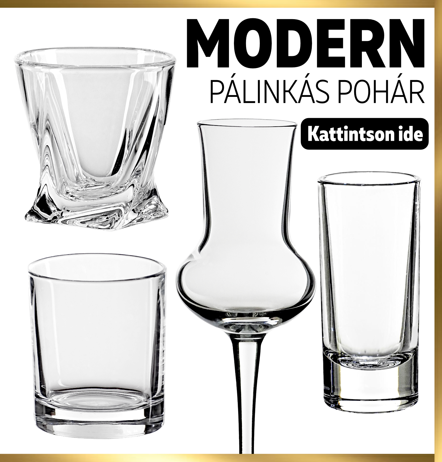 kristály pálinkás pohár