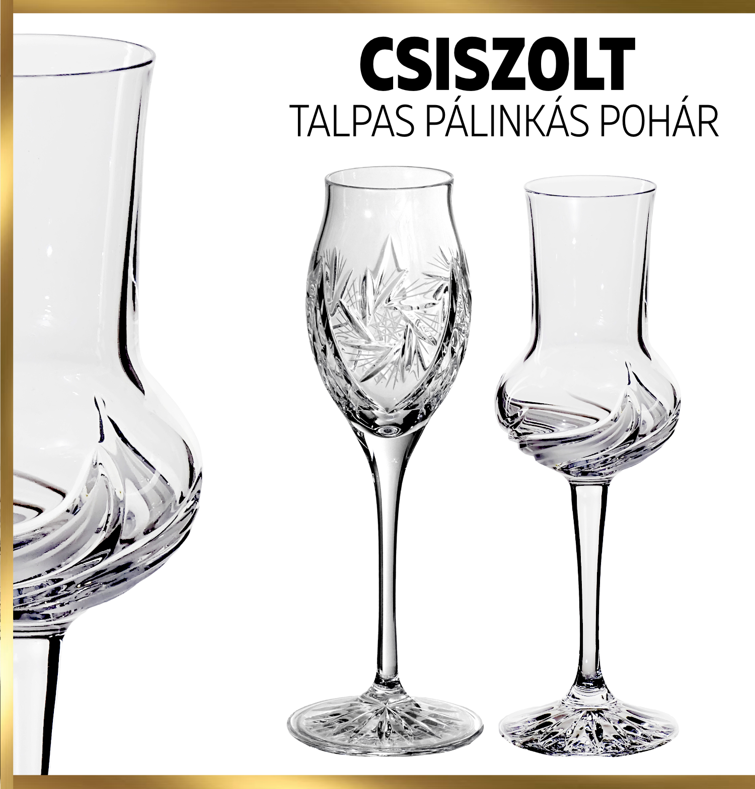 Talpas pálinkás pohár