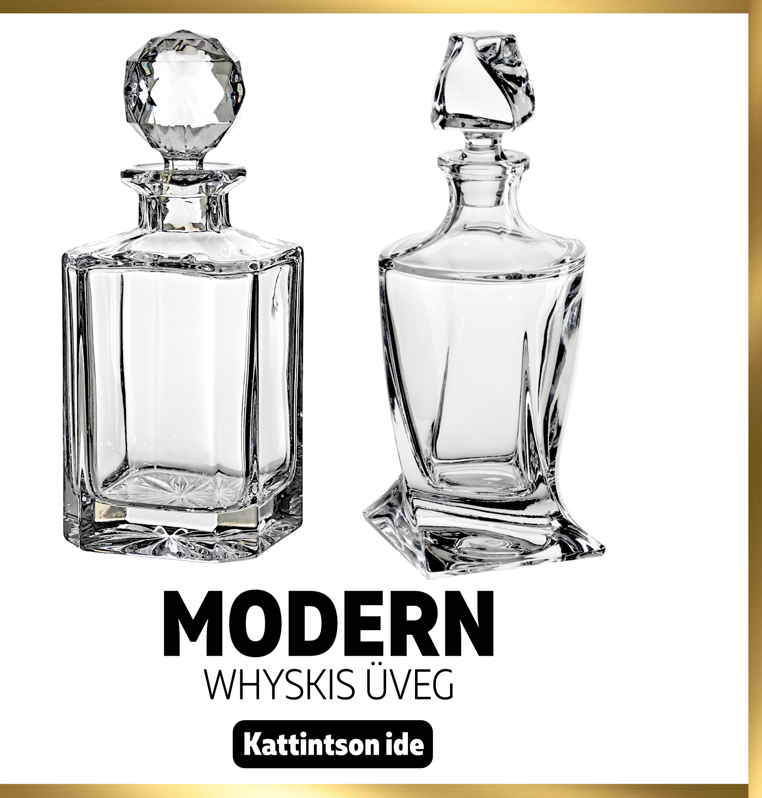 Modern whiskys üveg